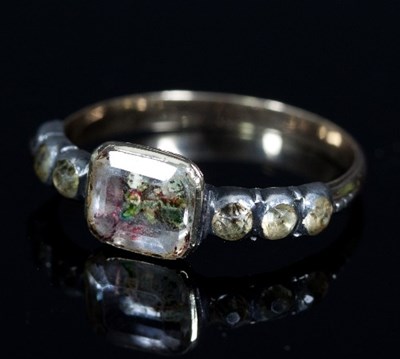 Lot 163 - A Stuart crystal ring, 18th Century, with...