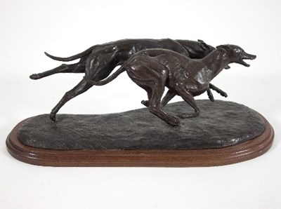 Lot 171 - Harriet Glen, Greyhound on the Turn, signed...