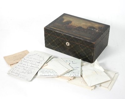 Lot 178 - A Scottish painted work box, circa 1835, the...