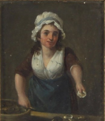 Lot 261 - Follower of David Teniers/Woman Shucking...