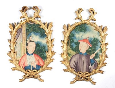 Lot 288 - 19th Century/Portraits of a Chinese Man and...