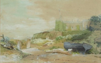 Lot 306 - D Williams/House by the Beach/signed, 22cm x 34cm