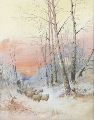 Lot 317 - Charles Rousse (fl. 1871-1892)/Sheep on a...