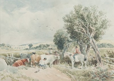 Lot 323 - David Cox/Bolton Abbey/watercolour, 23cm x...