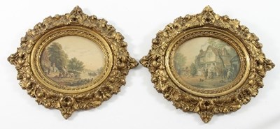 Lot 357 - Baxter/Two Prints/oval, 13cm x 16cm, in gilt...