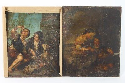 Lot 361 - Two coloured oleographs on copper, 46cm x 36cm