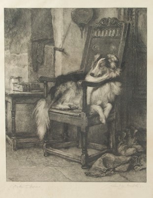 Lot 383 - After Briton Riviere/Sheepdog Resting in a...