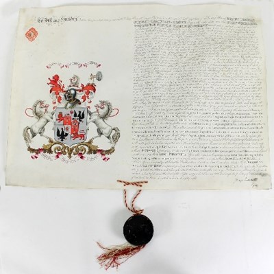 Lot 397 - A Grant of Arms to Henry Thomas...