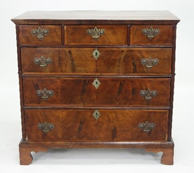 Lot 460 - An 18th Century walnut chest fitted three...