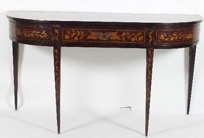 Lot 486 - A Dutch marquetry inlaid serving table, with...