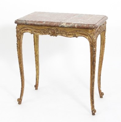 Lot 503 - A Louis XV style marble topped occasional...