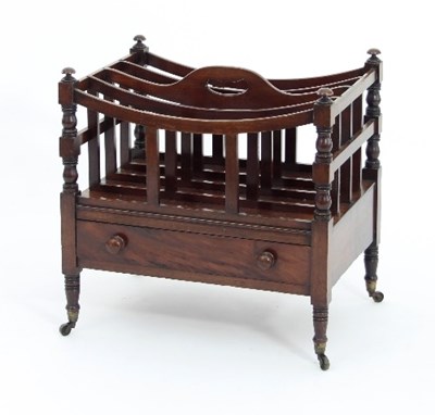 Lot 512 - A 19th Century mahogany Canterbury with five...