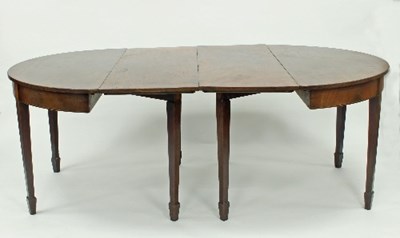 Lot 516 - A George III mahogany D-end dining table with...