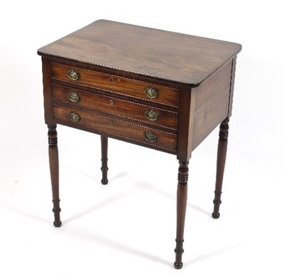 Lot 557 - A George IV mahogany work table, with fitted...