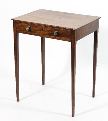 Lot 561 - A George III mahogany table, fitted a drawer...