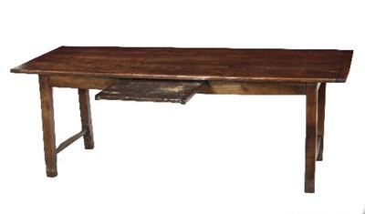 Lot 579 - A fruitwood rectangular refectory type table...