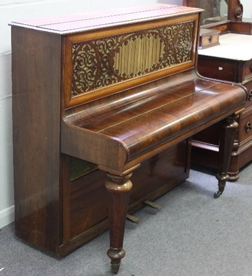 Lot 613 - A Victorian rosewood 6.5 octave piano by Ralph...