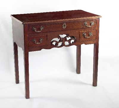 Lot 616 - A late 18th Century lowboy, the rectangular...