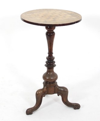 Lot 630 - A rosewood circular table, the top inlaid for...