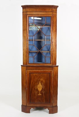 Lot 639 - A Regency mahogany corner display cabinet, the...