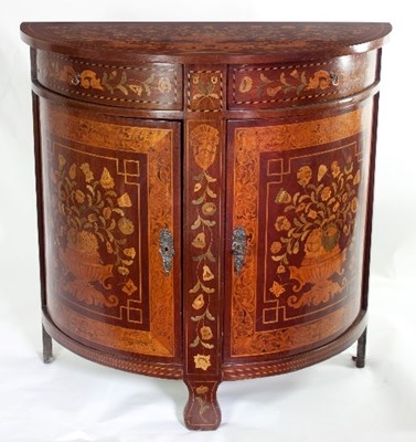 Lot 640 - A 19th Century half-round Dutch marquetry...