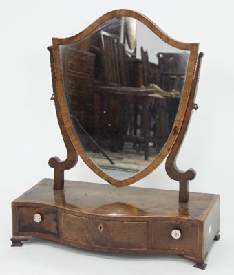 Lot 658 - A 19th Century walnut dressing mirror, the...