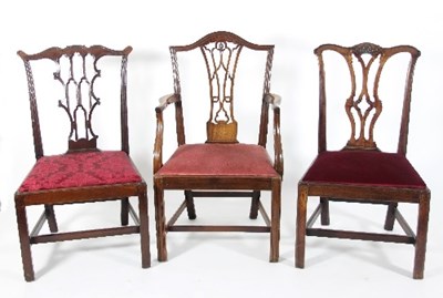 Lot 662 - A late 18th Century mahogany armchair with...