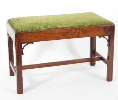 Lot 668 - A 19th Century walnut piano duet stool with...