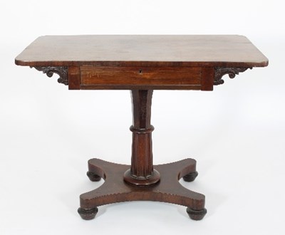 Lot 706 - A Regency rosewood side table, fitted a single...