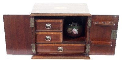 Lot 727 - An Edwardian smoker's cabinet, the hinged...