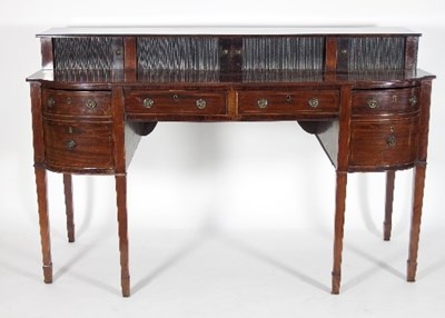 Lot 729 - A George IV mahogany bowfront sideboard, the...