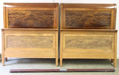 Lot 734 - A pair of Heals single beds, each with...