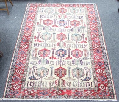 Lot 745 - A modern Hamadan rug, with stylised medallions...