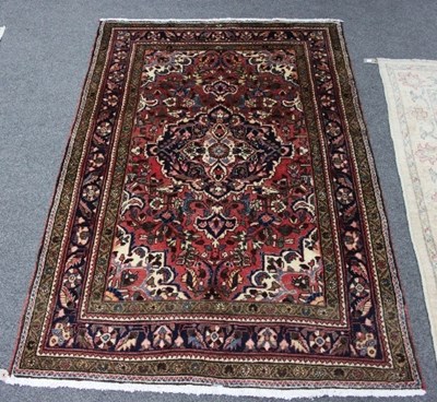 Lot 748 - A modern Persian Hamadan rug, worked with a...