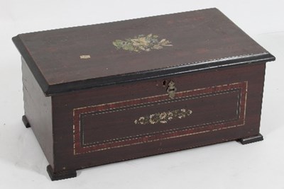 Lot 790 - A Swiss musical box with 16cm cylinder and...