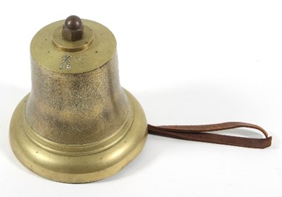 Lot 796 - A brass bell from a Green Goddess fire engine,...