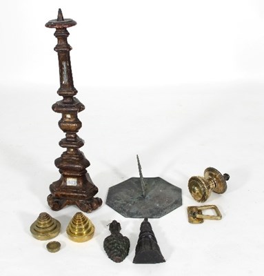 Lot 797 - An Italian pricket type altar candlestick,...