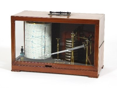 Lot 811 - A mahogany case barograph, by Edwards of...