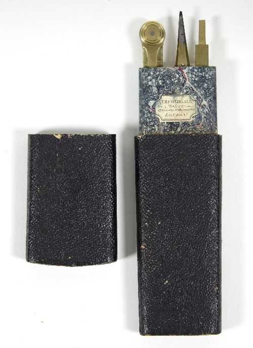 Lot 814 - A three-piece mathematical instrument set,