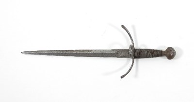 Lot 846 - A 17th Century steel dagger with steel chain...