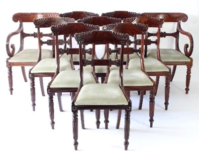 Lot 10 - A closely matched set of ten Victorian...