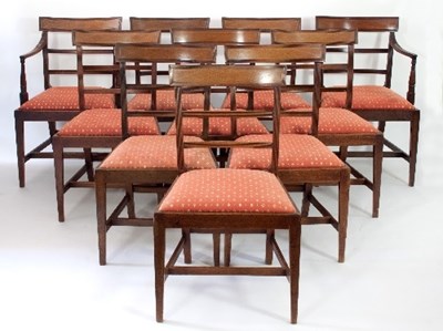 Lot 78 - A set of ten George IV mahogany dining chairs,...