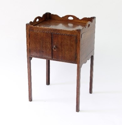 Lot 97 - A George III mahogany tray top commode,...