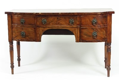 Lot 108 - A Regency mahogany broken-D front sideboard...