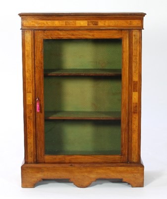 Lot 129 - A Victorian walnut and inlaid pier cabinet,...