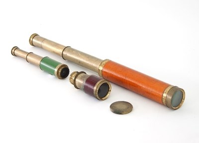 Lot 157 - Two early 19th Century pocket telescopes and...