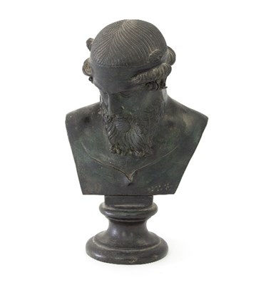 Lot 163 - A bronze bust of Socrates after the antique,...