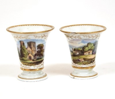 Lot 214 - A pair of Flight Barr & Barr miniature spill...