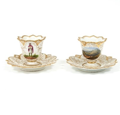 Lot 215 - A pair of Flight Barr & Barr cabinet cups and...