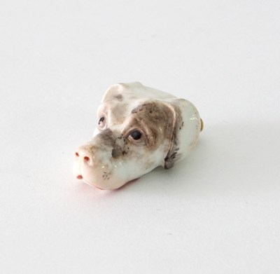 Lot 225 - A 19th Century porcelain dog's head whistle, 4....